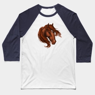Horse Head - Sorrel Star Snip Baseball T-Shirt